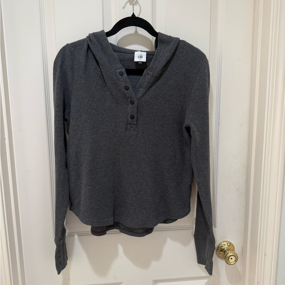 CAbi Charcoal Long Sleeve Hoodie